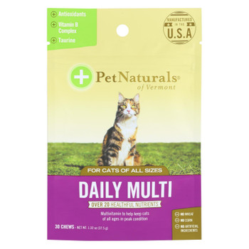 Pet Naturals Of Vermont Daily Multi Cat Chews  - 1 Each - 30 CT Pet Naturals Of Vermont Daily Multi Cat Chews  - 1 Each - 30 CT