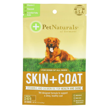 Pet Naturals Of Vermont Skin And Coat Chews  - 1 Each - 30 CT Pet Naturals Of Vermont Skin And Coat Chews  - 1 Each - 30 CT