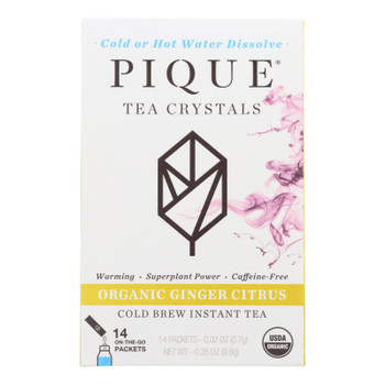 Pique Organic Ginger Citrus Cold Brew Instant Tea  - Case of 6 - 14 CT Pique Organic Ginger Citrus Cold Brew Instant Tea  - Case of 6 - 14 CT