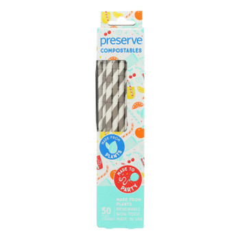 Preserve Compostables Flex Straws  - Case of 12 - 50 CT Preserve Compostables Flex Straws  - Case of 12 - 50 CT