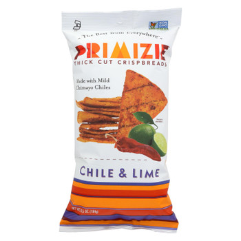 Primizie Snacks Thick Cut Crispbreads, Chile & Lime Crispbreads - Case of 12 - 6.5 OZ Primizie Snacks Thick Cut Crispbreads, Chile & Lime Crispbreads - Case of 12 - 6.5 OZ