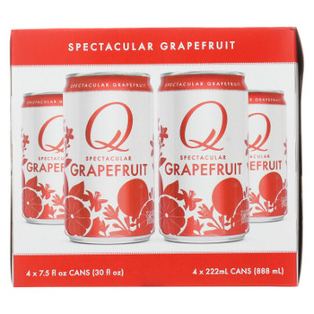 Q Drinks - Sparkling Grapefruit - Case of 6/4 Packs - 7.5oz Cans