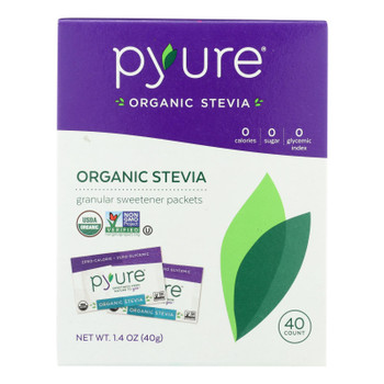 Pyure Brand Organic Stevia Granular Sweetener  - Case of 6 - 1.41 OZ Pyure Brand Organic Stevia Granular Sweetener  - Case of 6 - 1.41 OZ