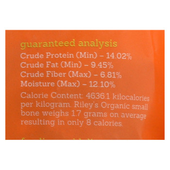 Riley's Organics Organic Dog Treats, Apple Recipe, Small  - Case of 6 - 5 OZ Riley's Organics Organic Dog Treats, Apple Recipe, Small  - Case of 6 - 5 OZ