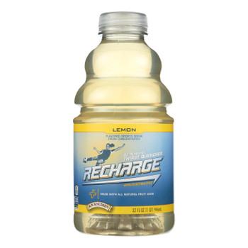 Rw Knudsen Pet Recharge Lemon  - Case of 6 - 32 FZ Rw Knudsen Pet Recharge Lemon  - Case of 6 - 32 FZ