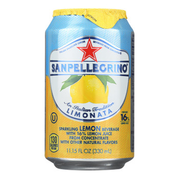 S. Pellegrino Lemon Sparkling Water  - Case of 4 - 6/11.1OZ S. Pellegrino Lemon Sparkling Water  - Case of 4 - 6/11.1OZ