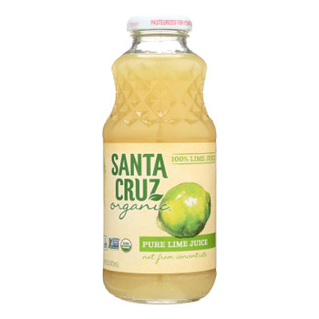 Santa Cruz 100% Organic Lime Juice  - Case of 8 - 16 FZ