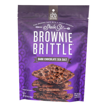 Sheila G's Dark Chocolate Sea Salt Brownie Brittle - Case of 12 - 5 OZ Sheila G's Dark Chocolate Sea Salt Brownie Brittle - Case of 12 - 5 OZ