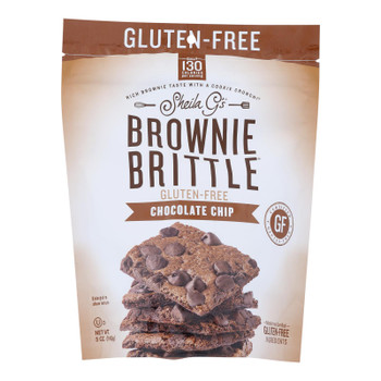 Sheila G's Gluten-Free Chocolate Chip Brownie Brittle Only  - Case of 12 - 5 OZ Sheila G's Gluten-Free Chocolate Chip Brownie Brittle Only  - Case of 12 - 5 OZ