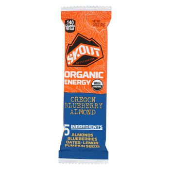Skout Backcountry Oregon Blueberry Almond Organic Energy Bar - Case of 12 - 1.45 OZ