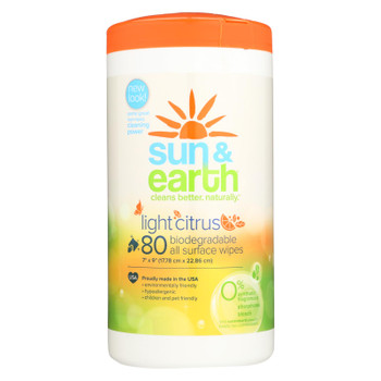 Sun & Earth All Purpose Wipes  - Case of 6 - 80 CT Sun & Earth All Purpose Wipes  - Case of 6 - 80 CT