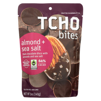 Tcho Chocolate Almond And Sea Salt Bites  - Case of 12 - 5 OZ Tcho Chocolate Almond And Sea Salt Bites  - Case of 12 - 5 OZ
