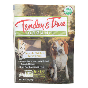 Tender & True Organic Chicken Jerky Treats  - Case of 10 - 4 OZ Tender & True Organic Chicken Jerky Treats  - Case of 10 - 4 OZ
