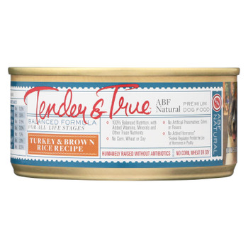 Tender & True Dog Food, Turkey And Brown Rice  - Case of 24 - 5.5 OZ