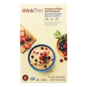Thinkthin Berry Crumble Oatmeal  - Case of 6 - 10.6 OZ Thinkthin Berry Crumble Oatmeal  - Case of 6 - 10.6 OZ