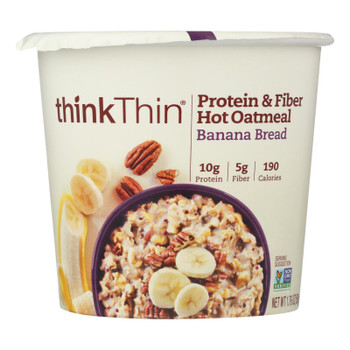 Thinkthin Protein And Fiber Oatmeal - Case of 6 - 1.76 OZ