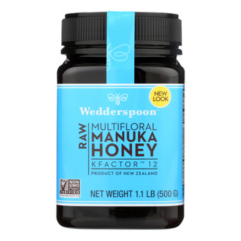 Wedderspoon Raw Manuka Honey Kfactor 12  - Case of 6 - 17.6 OZ Wedderspoon Raw Manuka Honey Kfactor 12  - Case of 6 - 17.6 OZ