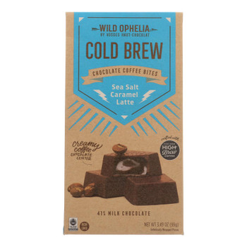 Wild Ophelia Cold Brew Sea Salt Caramel Latte Chocolate Coffee Bites  - Case of 12 - 3.49 OZ Wild Ophelia Cold Brew Sea Salt Caramel Latte Chocolate Coffee Bites  - Case of 12 - 3.49 OZ