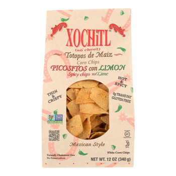 Xochitls Picositos Con Limon Corn Chips  - Case of 10 - 12 OZ
