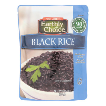 Nature's Earthly Choice - Rice Black Microwaveable - Case of 6 - 8.5 OZ