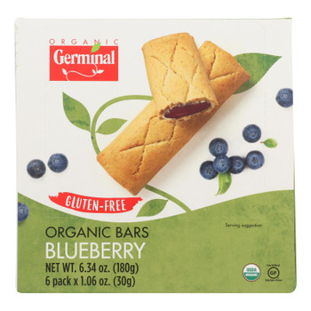 Germinal Organic - Bars Blueberry - Case of 10 - 6.34 OZ