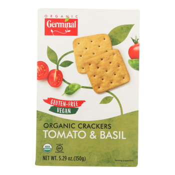 Germinal Organic - Cracker Tomato Basil Gluten Free - Case of 6 - 5.29 OZ