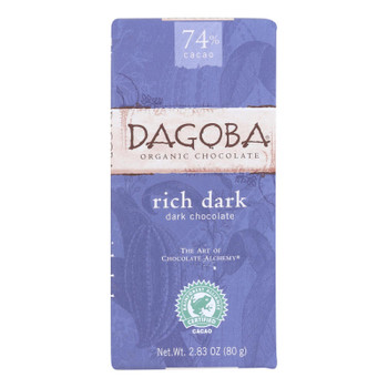 Dagoba Organic Chocolate - Chocolate Bar Rich Dark - Case of 12-2.83 OZ Dagoba Organic Chocolate - Chocolate Bar Rich Dark - Case of 12-2.83 OZ