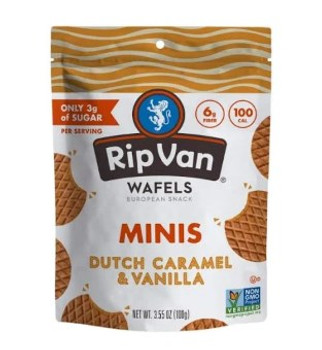 Rip Vanilla Wafels - Wafel Dtch Caram & Vanilla Ls - Case of 6 - 3.55 OZ