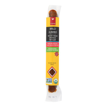 Viana Mild Jumbo Veggie Snack Sausage To Go!  - Case of 12 - 1.76 OZ Viana Mild Jumbo Veggie Snack Sausage To Go!  - Case of 12 - 1.76 OZ