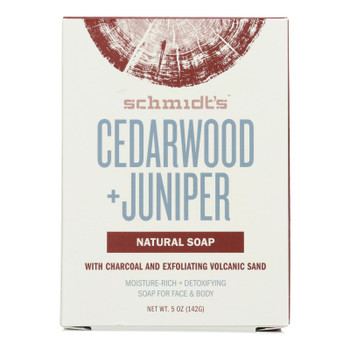 Schmidts - Bar Soap Cedarwd&juniper - 1 Each -5 OZ Schmidts - Bar Soap Cedarwd&juniper - 1 Each -5 OZ