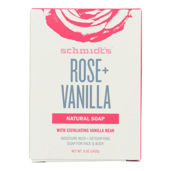 Schmidts - Bar Soap Rose & Vanilla - 1 Each -5 OZ Schmidts - Bar Soap Rose & Vanilla - 1 Each -5 OZ