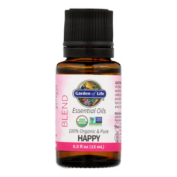 Garden Of Life - Ess Oil Organic Happy Blend - 1 Each-.5 FZ Garden Of Life - Ess Oil Organic Happy Blend - 1 Each-.5 FZ