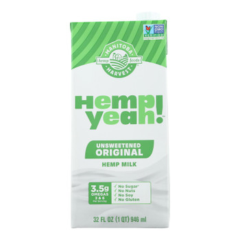 Manitoba Harvest - Hemp Yea Milk Unswt Original - Case of 6 - 32 FZ
