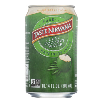 Taste Nirvana Real Coconut Water Can  - Case of 12 - 10.14 FZ