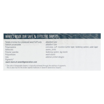 Seventh Generation Free & Clear Sensitive Skin Diapers Value Pack - 1 Each - 93 CT