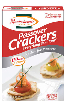 Manischewitz Everything Crackers - Case of 24 - 8 OZ