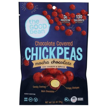 The Good Bean - Chickpea Snack Mocha Chocolate - Case of 8 - 3.5 OZ The Good Bean - Chickpea Snack Mocha Chocolate - Case of 8 - 3.5 OZ