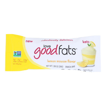 Love Good Fats - Bar Lemon Mousse - Case of 12 - 1.38 OZ