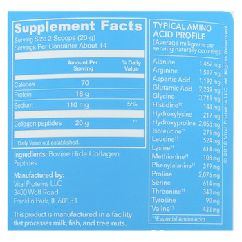 Vital Proteins - Collagen Peptides 10 - 1 Each 1-10 OZ Vital Proteins - Collagen Peptides 10 - 1 Each 1-10 OZ