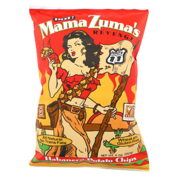 Route 11, Mama Zuma's Revenge, Kettle-Cooked Potato Chips, Habanero - Case of 12 - 6 OZ