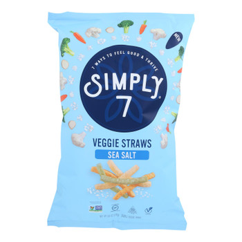 Simply 7 - Veggie Straw Sea Salt - Case of 12 - 6 OZ Simply 7 - Veggie Straw Sea Salt - Case of 12 - 6 OZ
