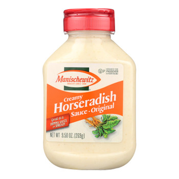 Manischewitz Creamy Horseradish Sauce - Case of 9 - 9.5 OZ Manischewitz Creamy Horseradish Sauce - Case of 9 - 9.5 OZ