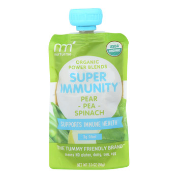 Nurturme - Puree Pear Pea Spin - Case of 6 - 3.5 OZ Nurturme - Puree Pear Pea Spin - Case of 6 - 3.5 OZ
