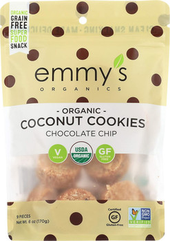 Emmy's Organics - Coconut Cky Chocolate Chips Gluten Free - Case of 12-1.5 OZ