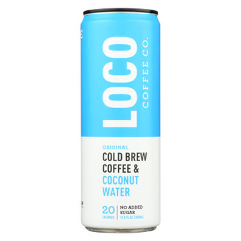 Loco Coffee Co. Original Cold Brew Coffee & Coconut Water  - Case of 12 - 12 FZ