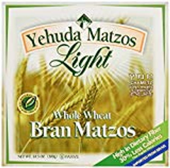 Yehuda Matzos, Light Whole Wheat Bran Matzos - Case of 12 - 10.5 OZ Yehuda Matzos, Light Whole Wheat Bran Matzos - Case of 12 - 10.5 OZ