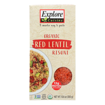 Explore Cuisine - Risoni Red Lentil - Case of 12 - 10.6 OZ Explore Cuisine - Risoni Red Lentil - Case of 12 - 10.6 OZ
