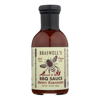 Braswell's Sweet & Hot Honey Habanero BBQ Sauce  - Case of 6 - 13.50 FZ Braswell's Sweet & Hot Honey Habanero BBQ Sauce  - Case of 6 - 13.50 FZ