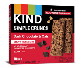 Kind - Simple Crunch Dk Choc&oat - Case of 12 - 5/1.4 OZ Kind - Simple Crunch Dk Choc&oat - Case of 12 - 5/1.4 OZ