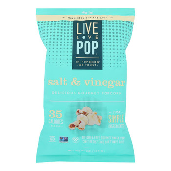 Live Love Pop - Popcorn Salt & Vinegar - Case of 12 - 4.4 OZ Live Love Pop - Popcorn Salt & Vinegar - Case of 12 - 4.4 OZ
